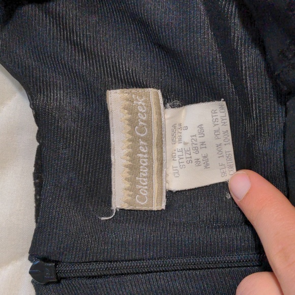 Coldwater Creek Vintage Formal Black Dress with velvet overlay - Picture 6 of 7